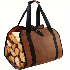 Firewood Carrier Canvas Tote Bag With Handle - Wood Stove Accessories