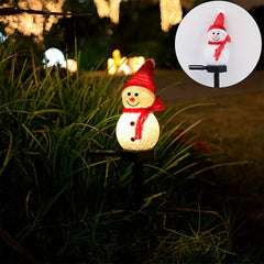 Solar Snowman Decorative Lights Outdoor Waterproof Yard Landscape Lights