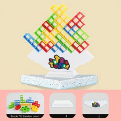 Balance Tower Building Set Colorful Family Party Game