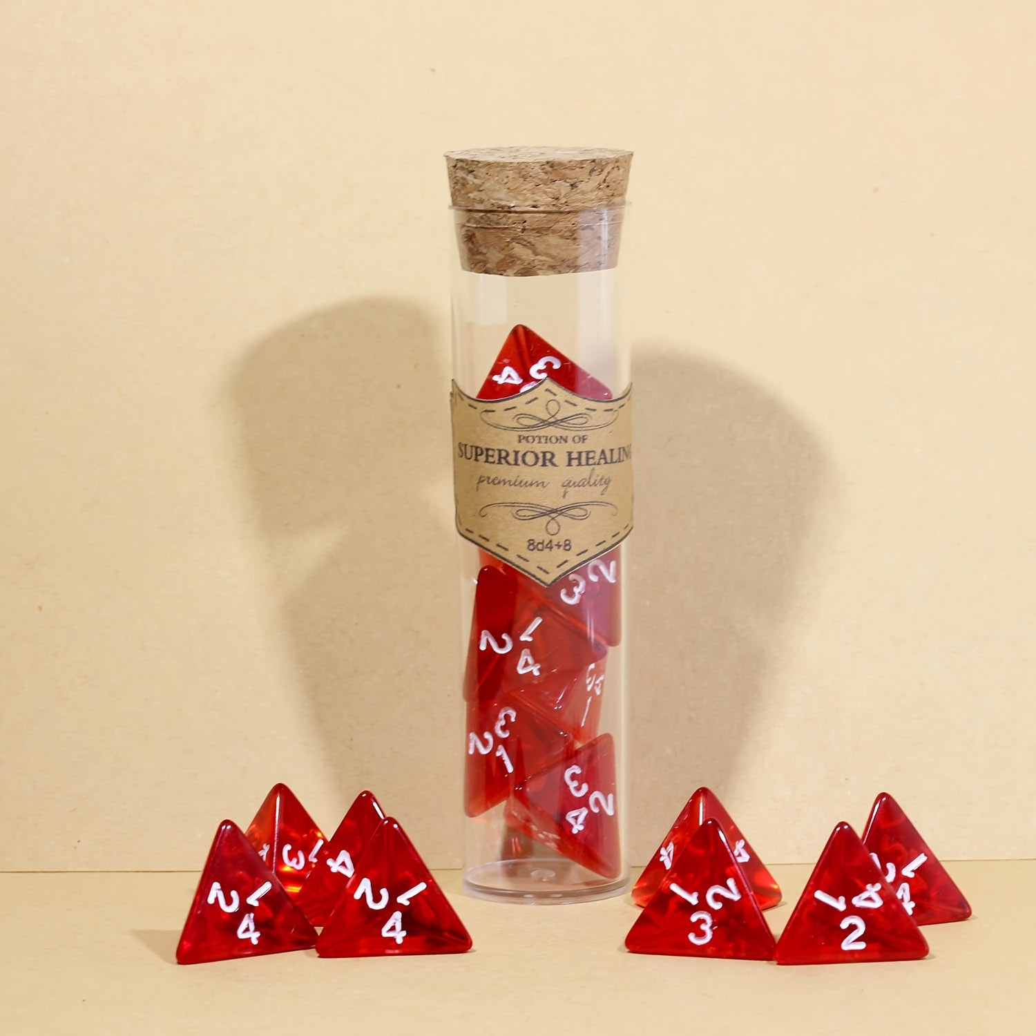 Healing Potion Series Red Polyhedral Dice Set