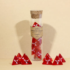Healing Potion Series Red Polyhedral Dice Set
