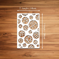 8pcs Reusable Texture Painting Stencil Crocodile Parquet Cross Section