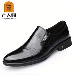 LAORENTOU Men's Slip On Formal Shoes Wear resistant Non Slip Smart Casual Shoes