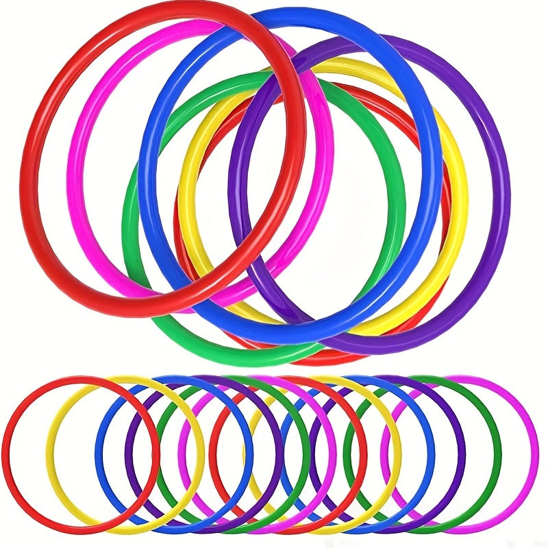 12pcs Plastic Toss Rings for Carnival Games Party Favors