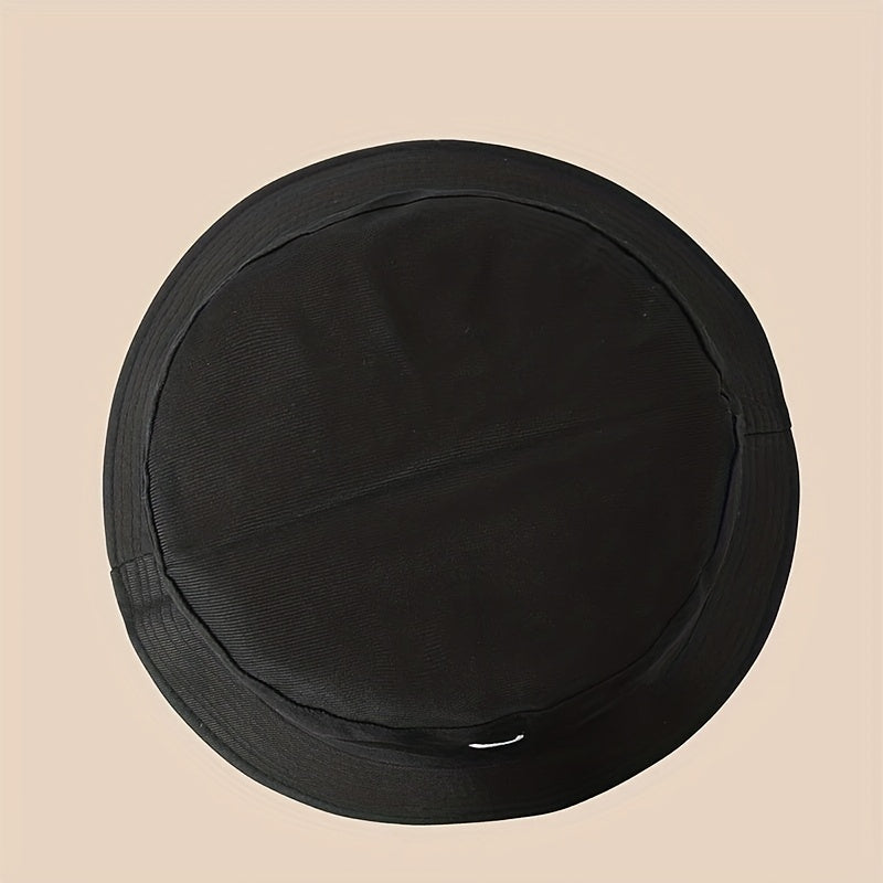 Cow Pattern Reversible Bucket Hat Smiling Face Embroidery Basin Hat