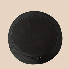 Cow Pattern Reversible Bucket Hat Smiling Face Embroidery Basin Hat
