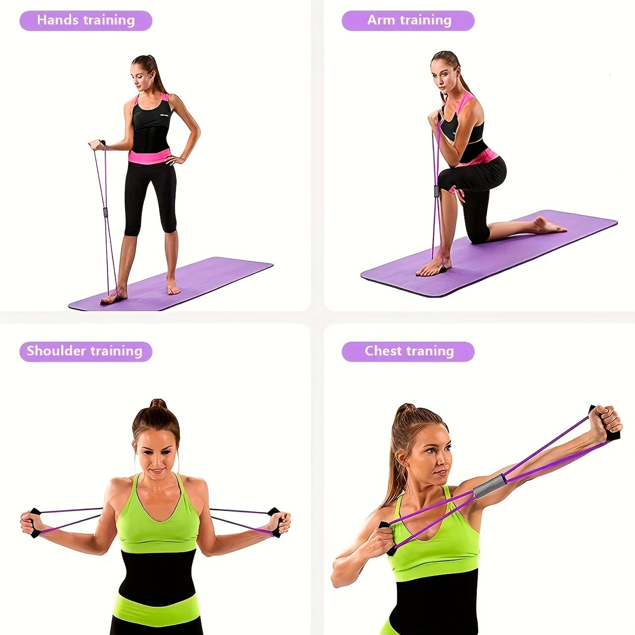 8 Shaped Resistance Tension Rope Yoga Band