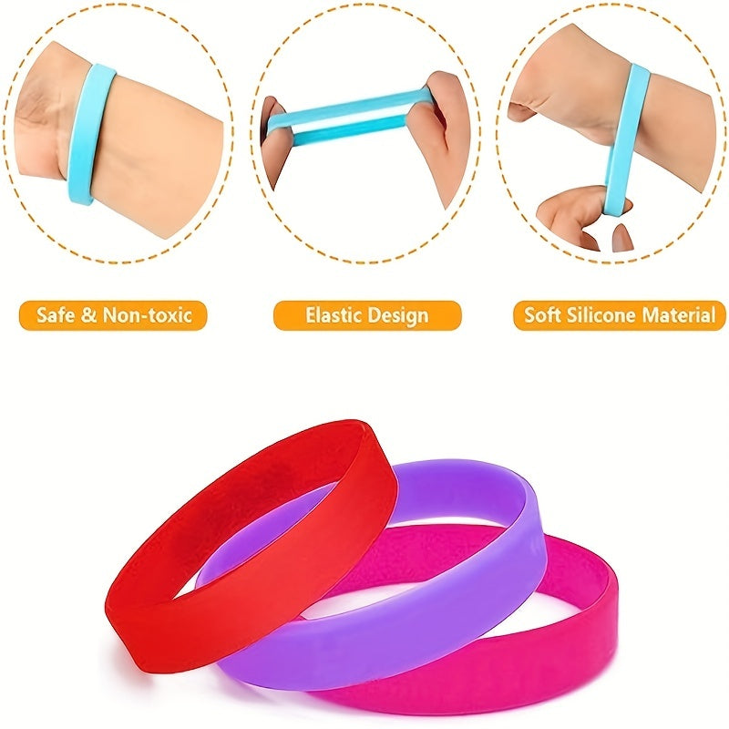 Mix Silicone Bracelet Sports Elastic Rubber Team & Event Stretch Bracelets