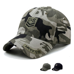 Men's Camo Baseball Cap Embroidered Sun Hat UV Protection Military Cap