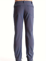 Men's Stretch Thermal Pants with Zipper Pocket for Winter Outdoor Activities