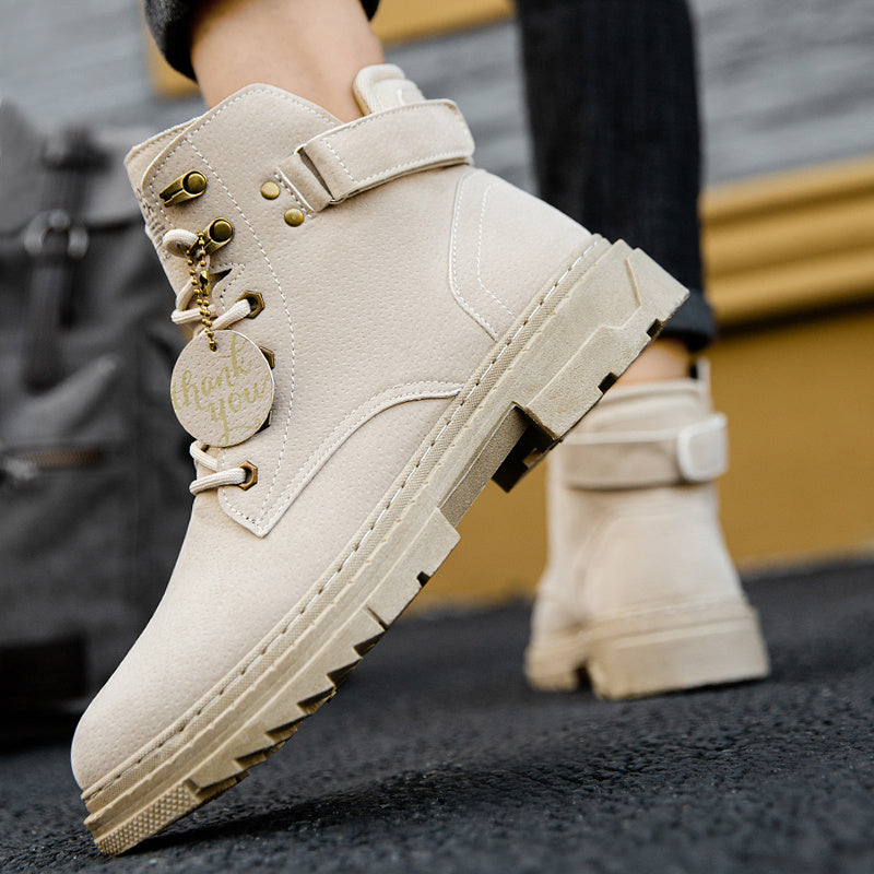 Men's Lace Up Pu Leather Boots Autumn & Winter