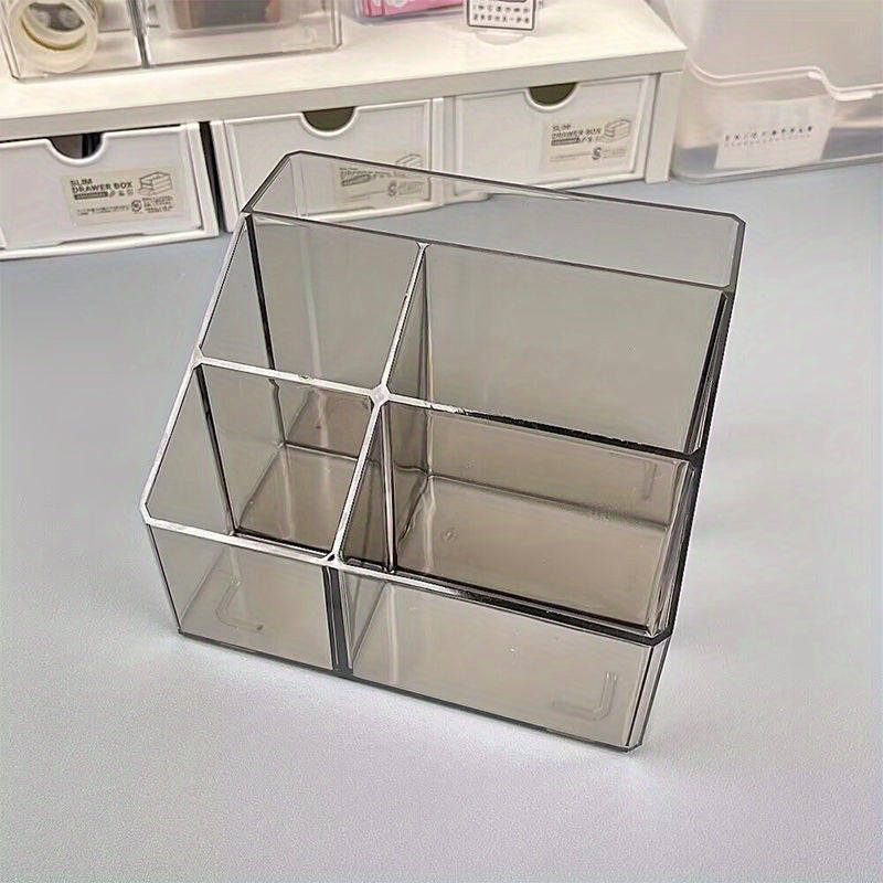 Transparent Desktop Pen Holder Storage Box for Students