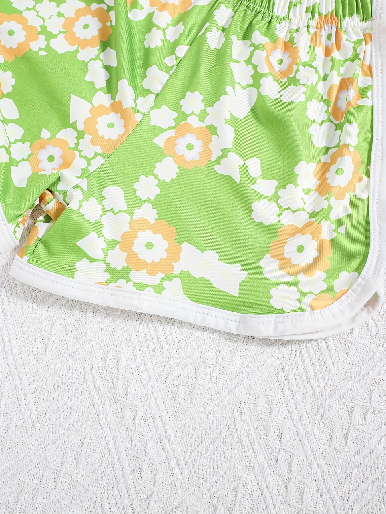 3pcs Toddler Girls Casual Shorts Set Leopard Print Floral Cow Flowers