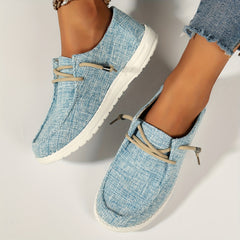 Breathable Checkerboard Loafers Lightweight Canvas Sneakers