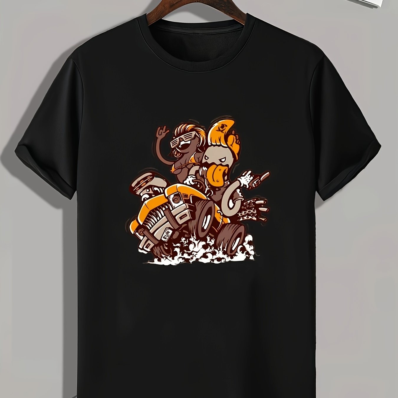 Werewolf Pattern Print Men's Sports T-shirt Graphic Tee for Fitness Activities