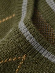 Men's Diamond Jacquard Crewneck Sweater