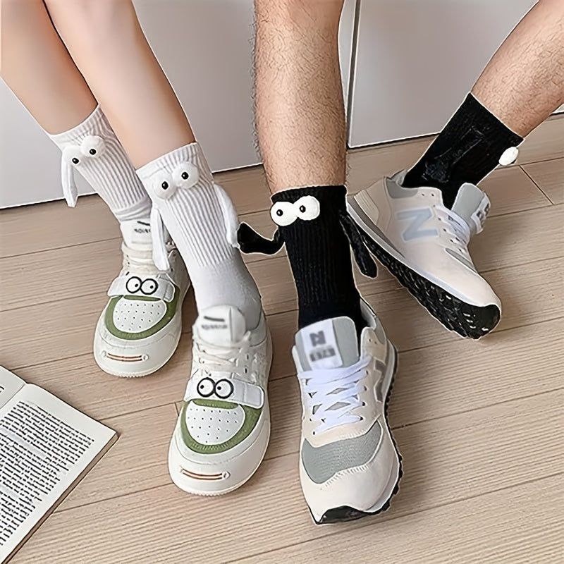 Cartoon Magnetic Holding Hand Socks, Soft & Comfortable