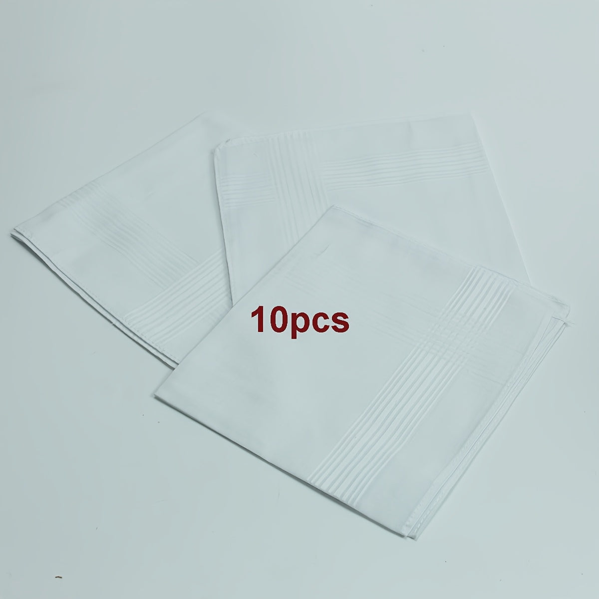 Fabric Pocket Squares 10 Pack Soft Washable Handkerchiefs
