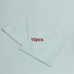Fabric Pocket Squares 10 Pack Soft Washable Handkerchiefs