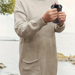 Casual Sweater Women's Plus Solid Long Sleeve Round Neck Jumper