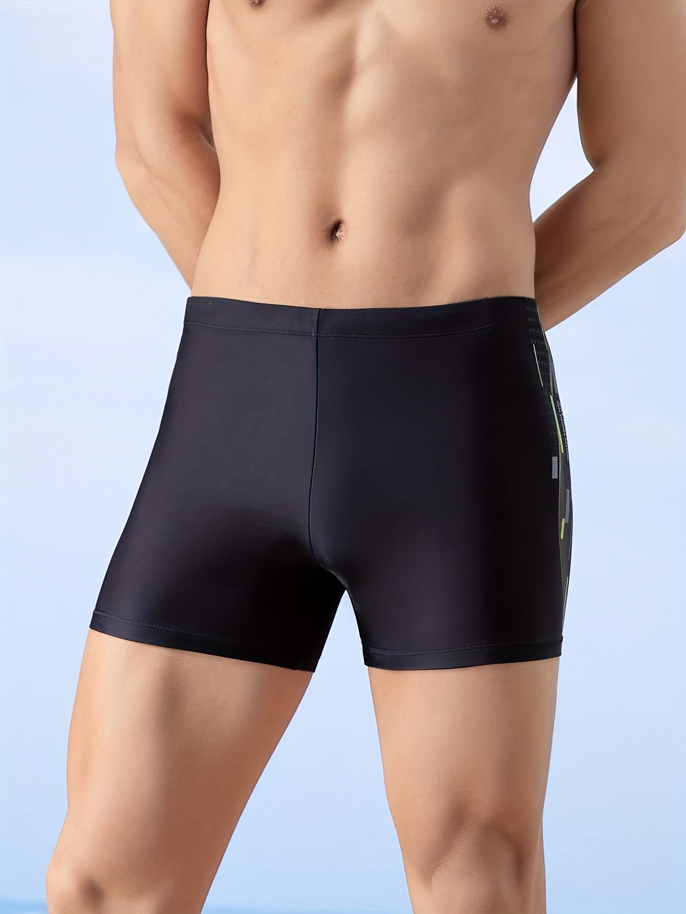 Solid Men's Boxer Sports Swimming Trunks Beach Shorts Surfing Beachwear