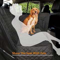 Waterproof Dog Car Seat Cover with Side Flaps - Hammock Convertible