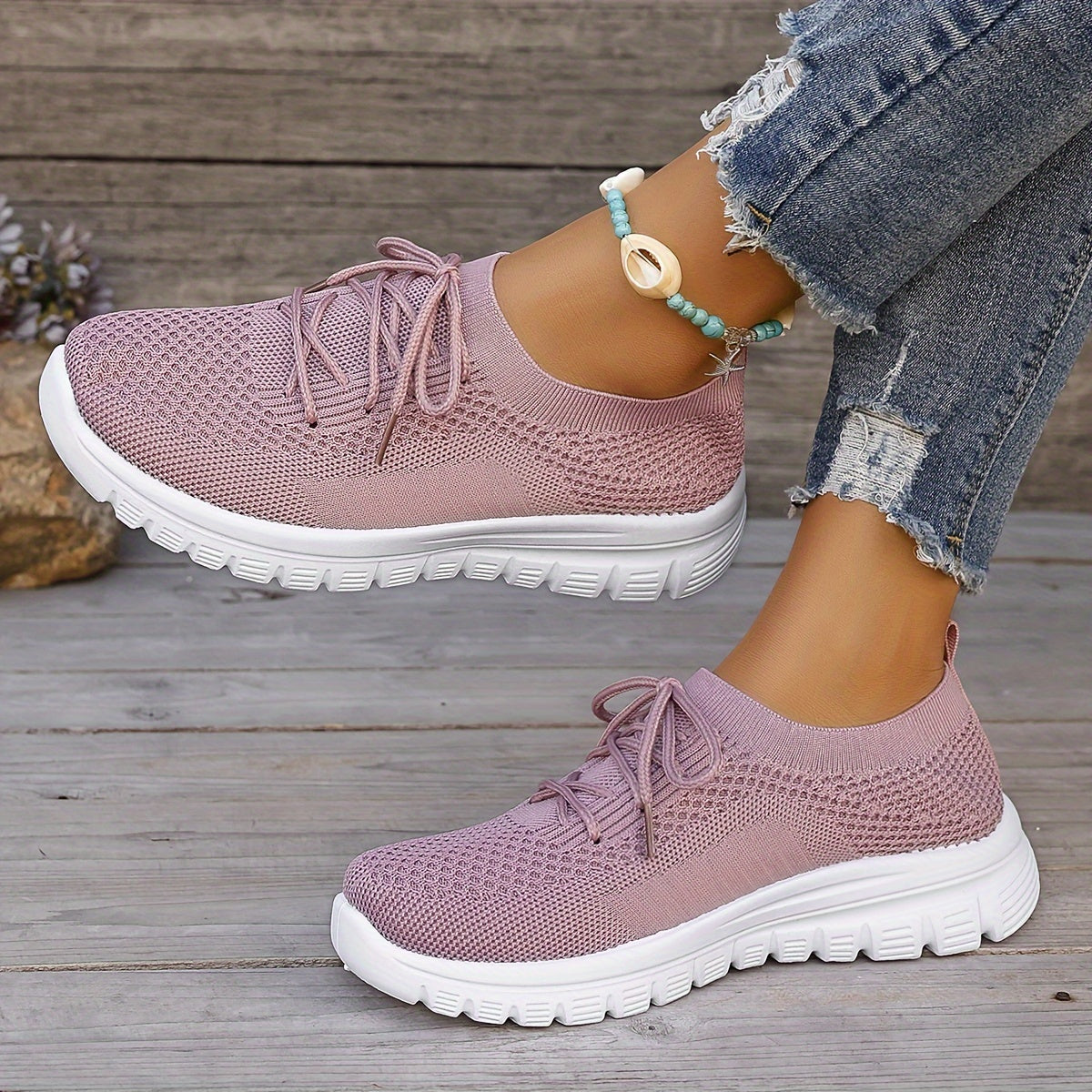 Women's Mesh Breathable Running Shoes Soft Comfortable Wear Resistance