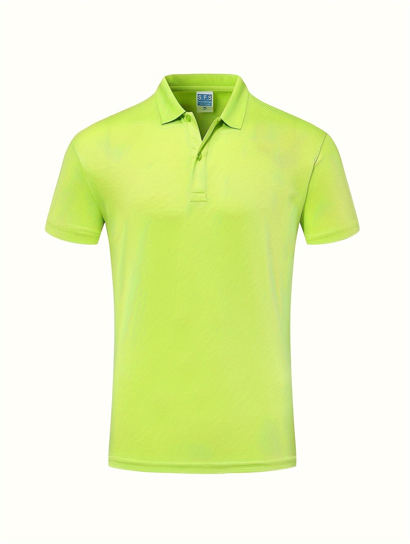 Men's Lapel Button Short Sleeve Shirt for Fitness Training