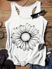 Floral Print Tank Top for Summer