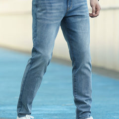 Men's Slim Fit Denim Jeans with Pockets