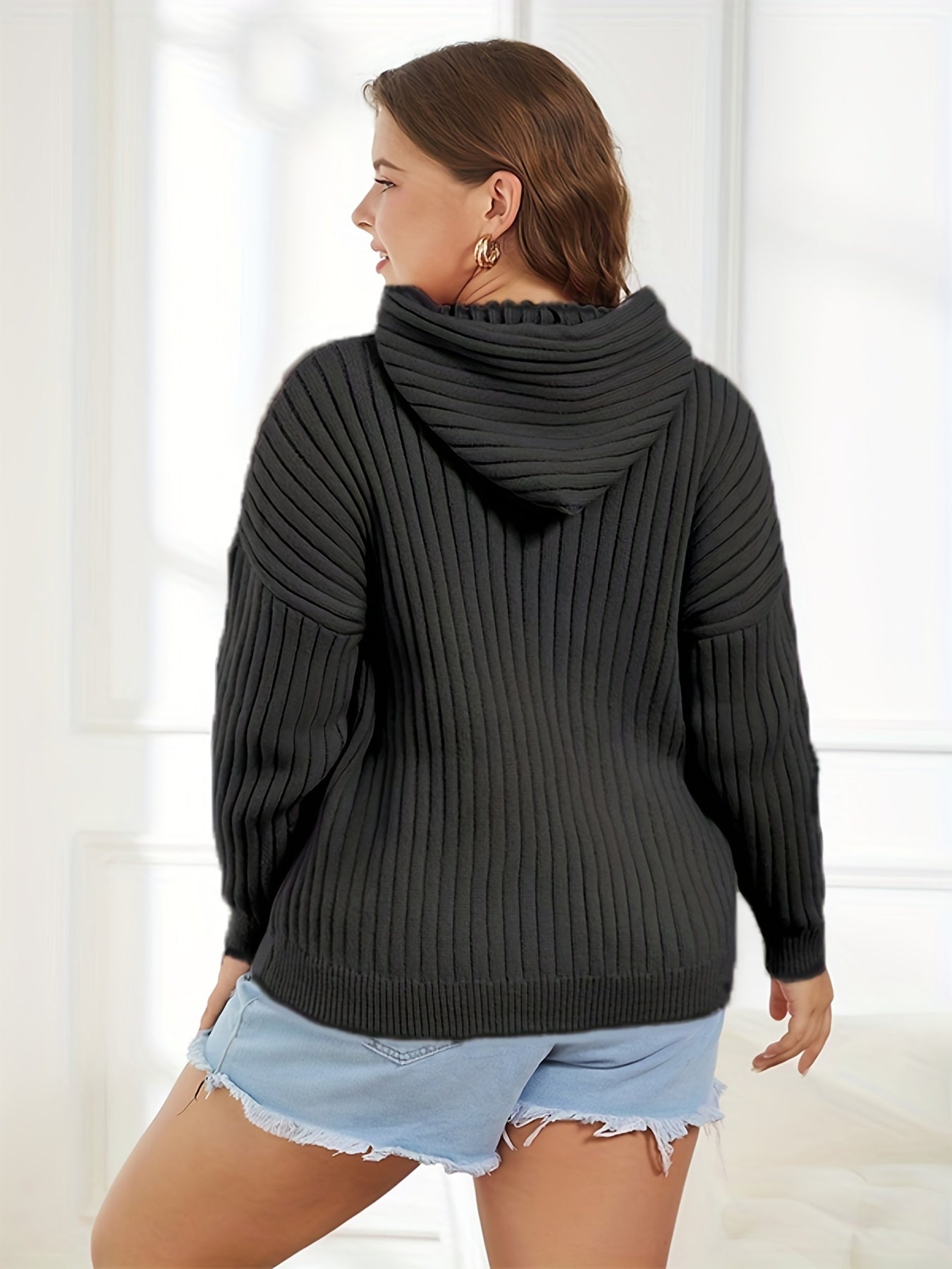 Hooded Drawstring Sweater Hoodie