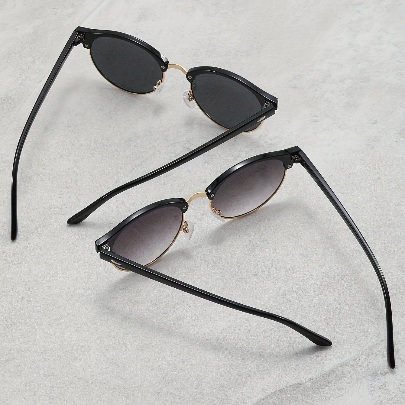 Men's Vintage Round Frame Sunglasses UV Protection