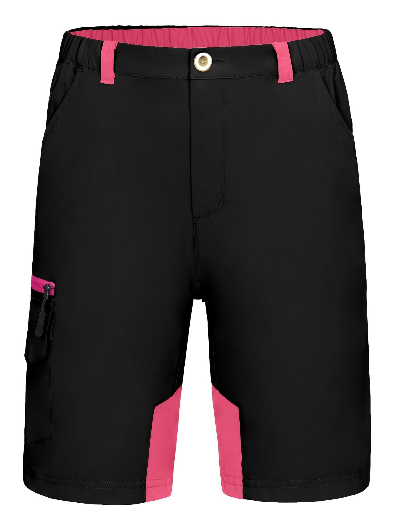 Women's Quick Drying Sports Shorts Zippered Pocket & Elastic Waist