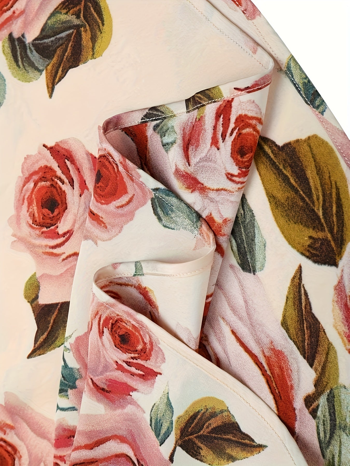 Floral Print Lantern Sleeve Maxi Dress