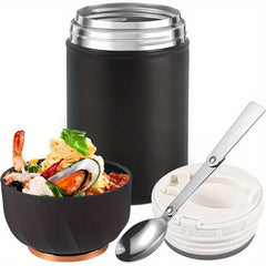 550ml Leak Proof Thermal Container with Built In Spoon Vacuum Insulated