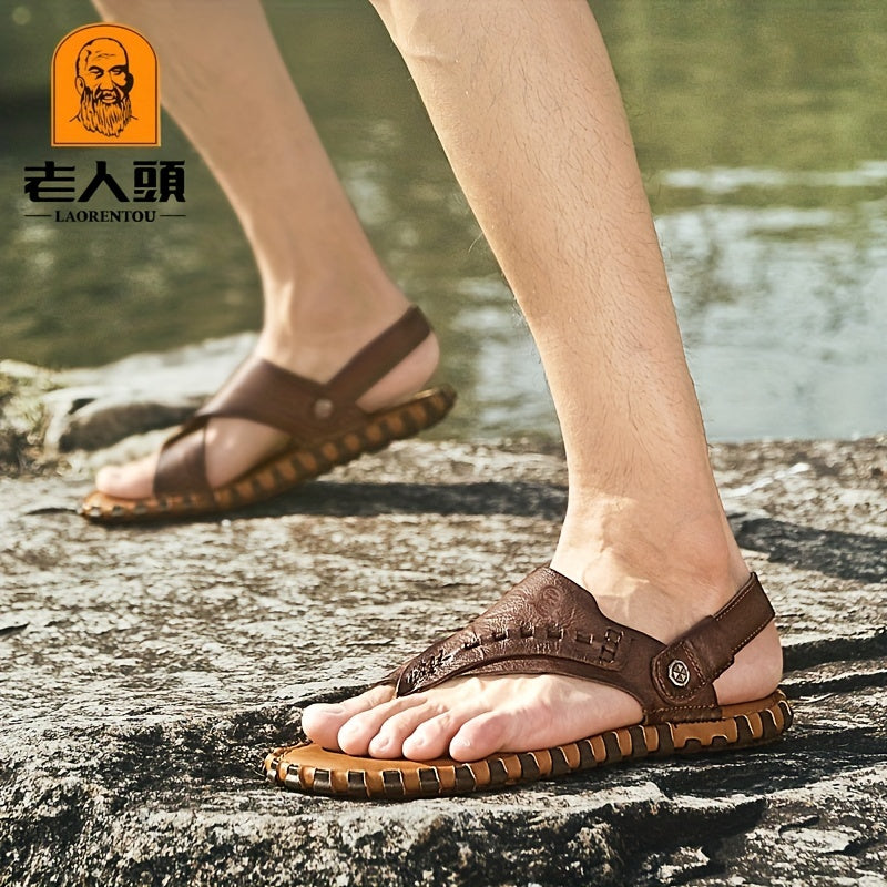 Men's Non Slip Hiking Sandals Durable Comfy Beach Shoes