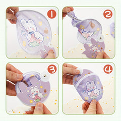 Portable Small Fan Cartoon Folding Mini Round Fan