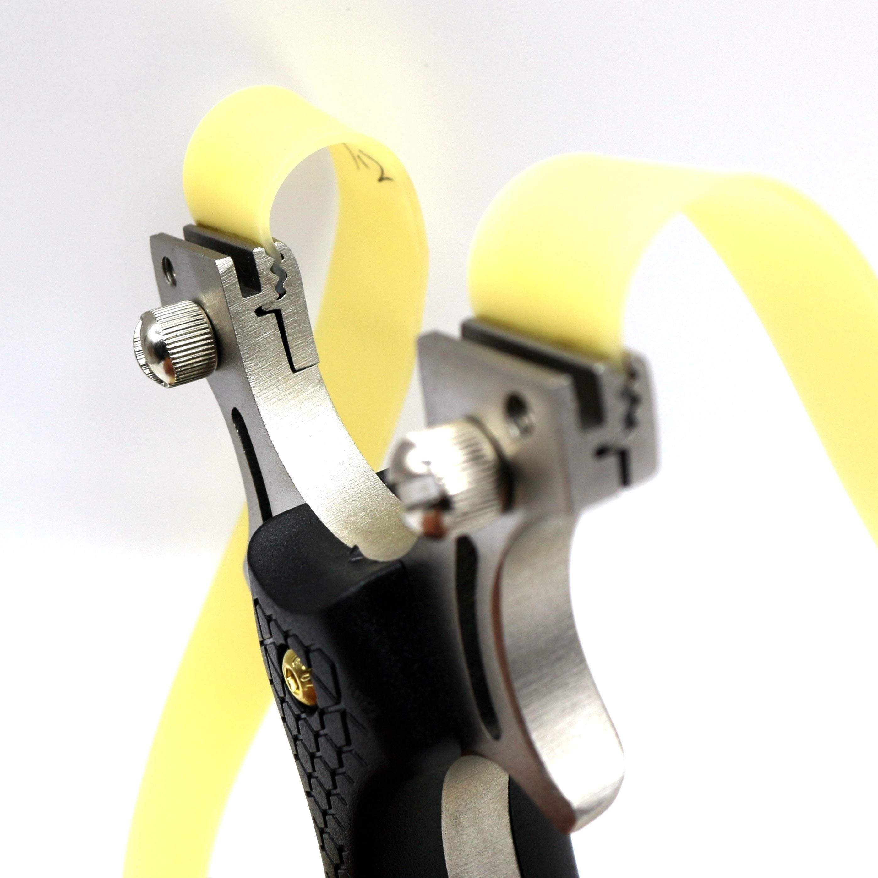 Stainless Steel Slingshot w/ Leather Pouch & Rubber Bands