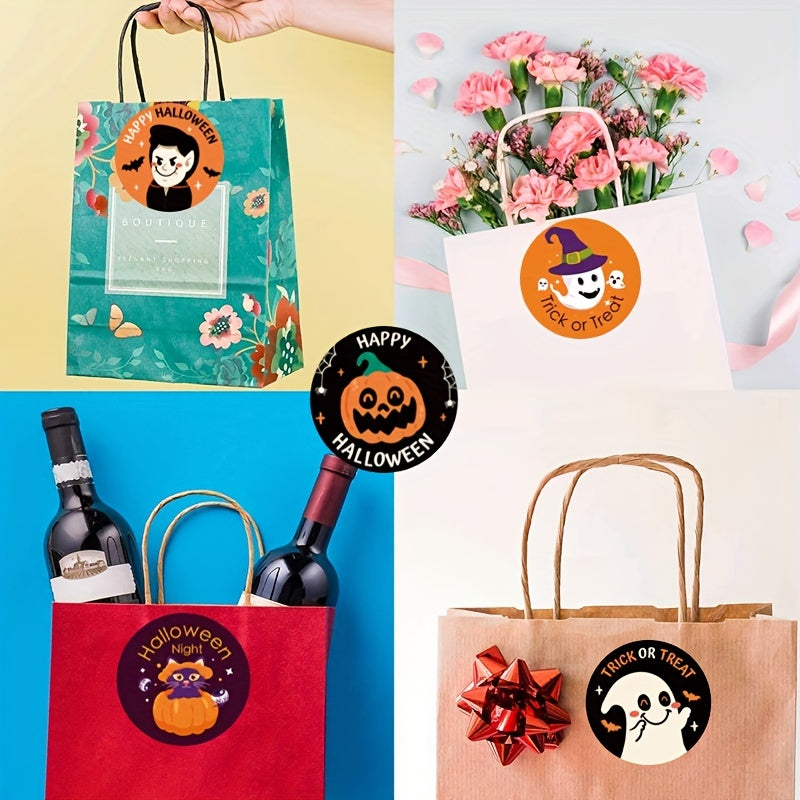 240pcs Halloween Sealing Stickers Roll Pumpkin Party Decorations