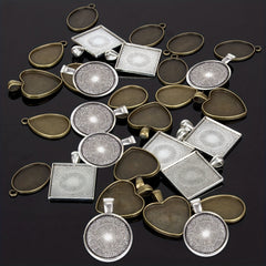 31pcs Time Gemstone Shape DIY Pendant Silicone Mold Set For Jewelry Making