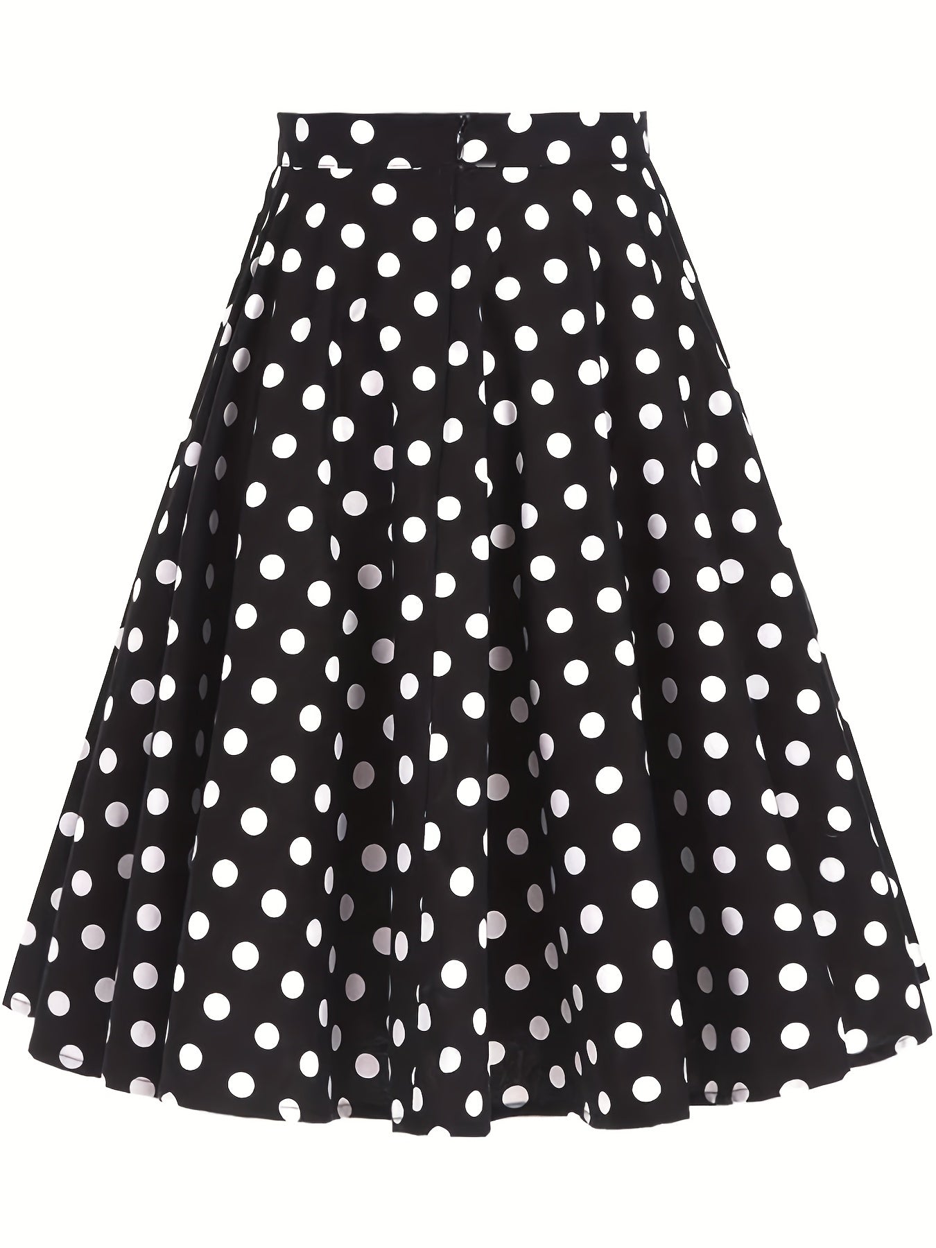 Polka Dot A-line Swing Skirt