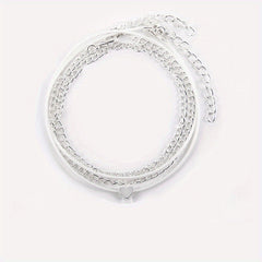 Heart & Double Chain Anklet for Men & Women