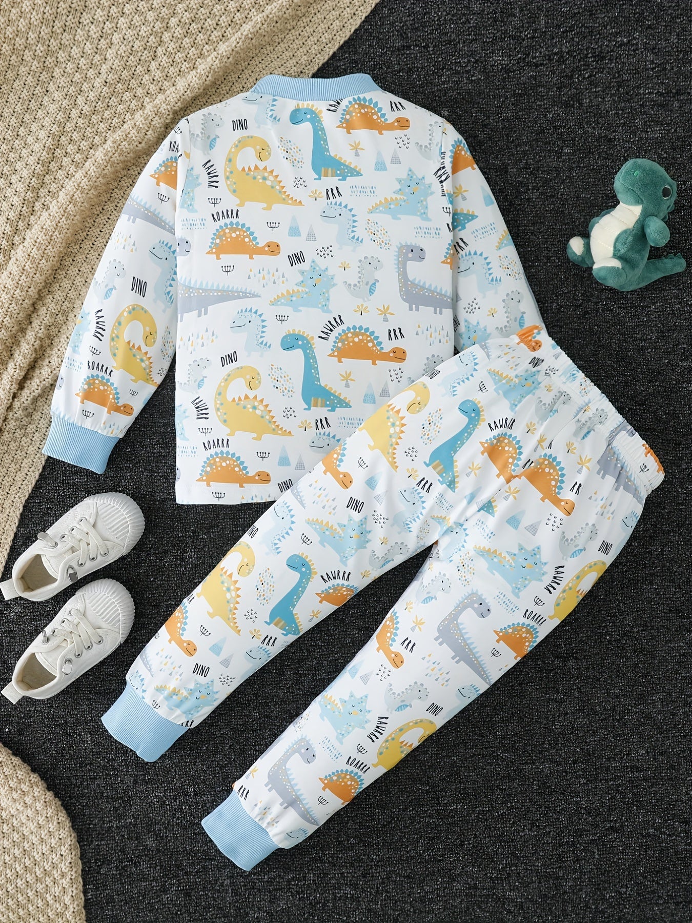 Boys Dino Pajamas Set Toddler Loungewear 2pcs