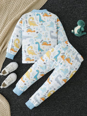 Boys Dino Pajamas Set Toddler Loungewear 2pcs