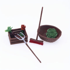7pcs Garden Tool and Vegetable Set Micro Farm Ornaments