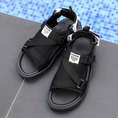 Men's Lightweight Canvas Open Toe Sandals For Outdoor Summer