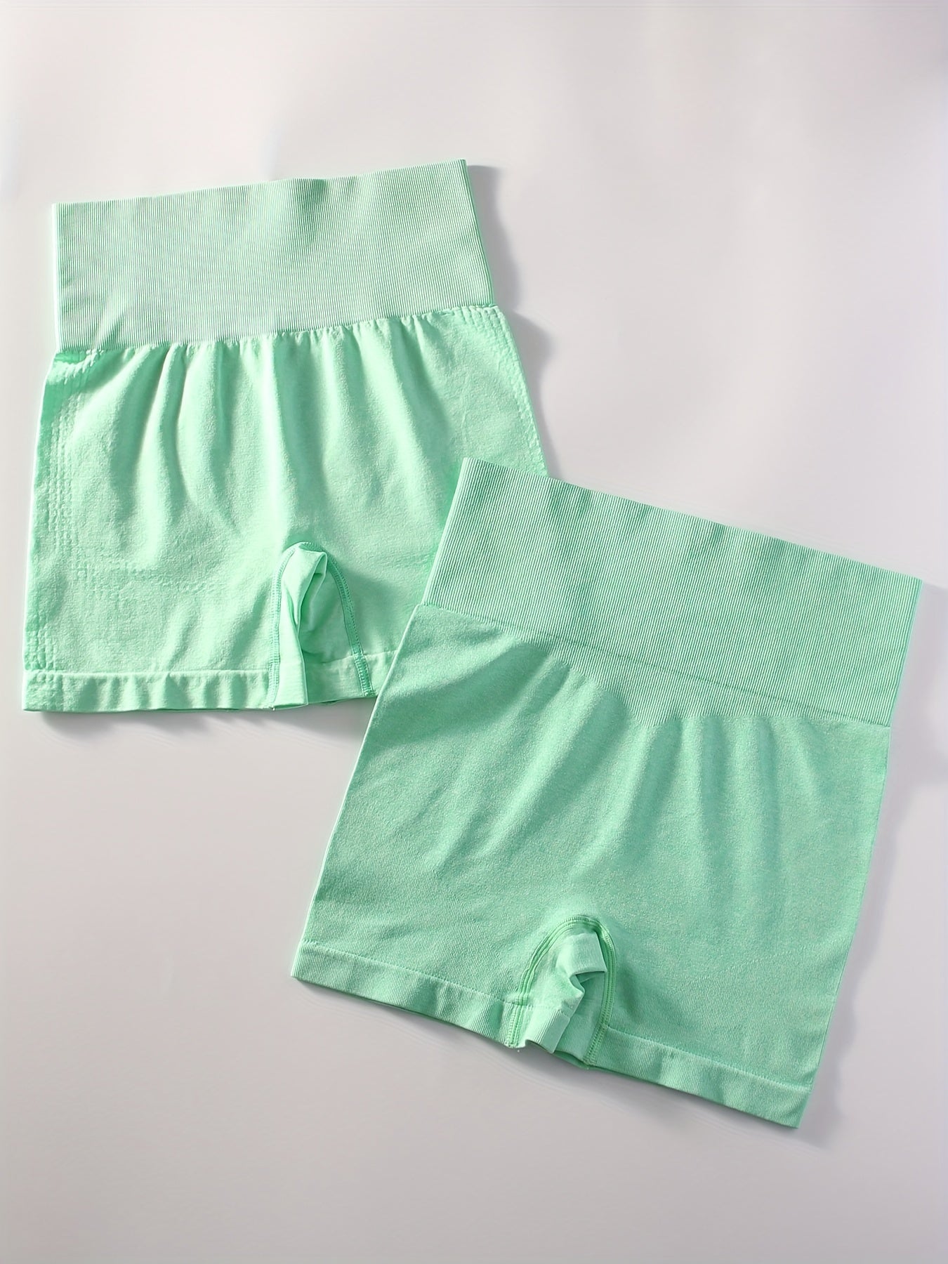2pcs Solid Sports Shorts Stretchy Sexy Summer Fitness Workout Yoga Shorts