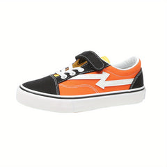 Kids Canvas Skate Shoes Hook Loop Fastener Casual Comfy Platform Sneakers