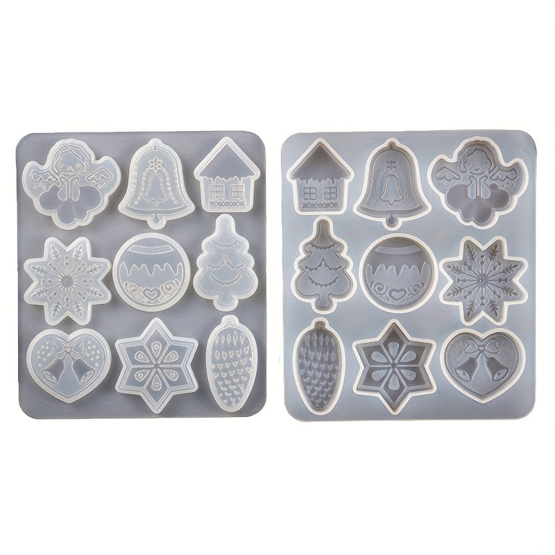 Crystal Drop Mold Christmas Snowflake Elk Resin Mold DIY