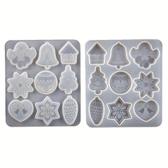 Crystal Drop Mold Christmas Snowflake Elk Resin Mold DIY